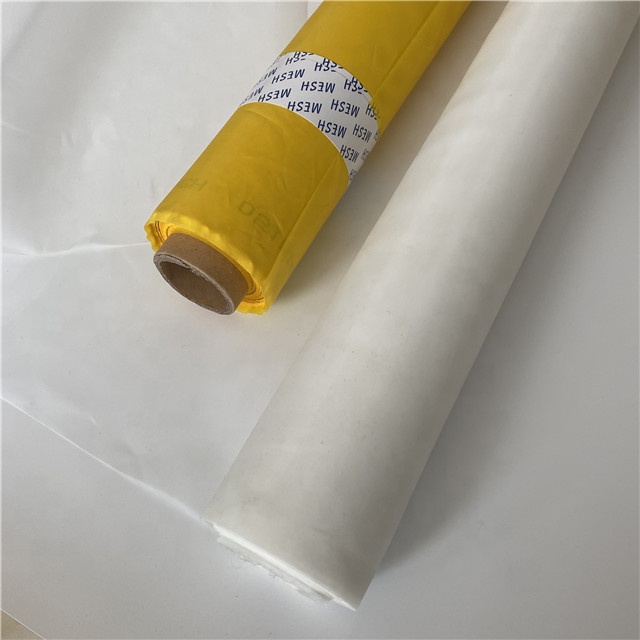 white yellow PET monofilament polyester silk screen printing mesh