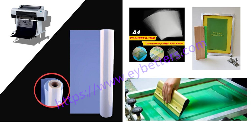 Film Positive's for Screen Printing Stencil film Eybetters